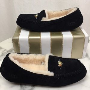 Black Suede UGG Slippers